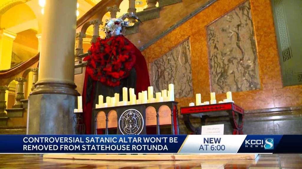 Satanic Temple Sets Up Holiday Display Inside Iowa State Capitol&nbsp;Building