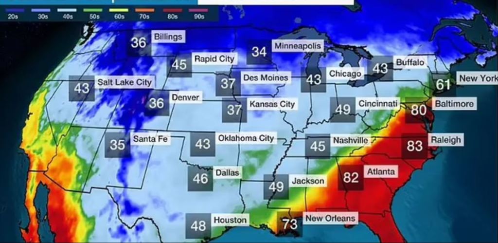 US braces for the big freeze as 60 MILLION are set to be blasted by frost or&nbsp;snow