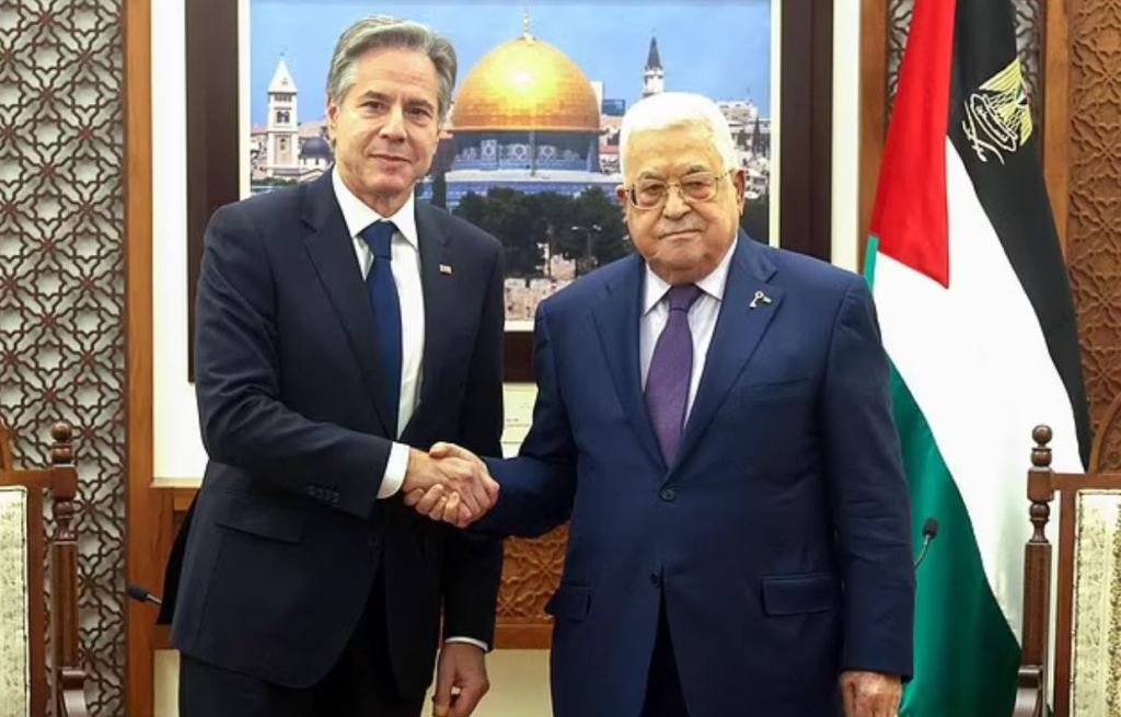 Blinken meets Palestinian president Mahmoud Abbas in surprise visit. America’s top diplomat scrambles to stop Gaza war from engulfing Middle&nbsp;East