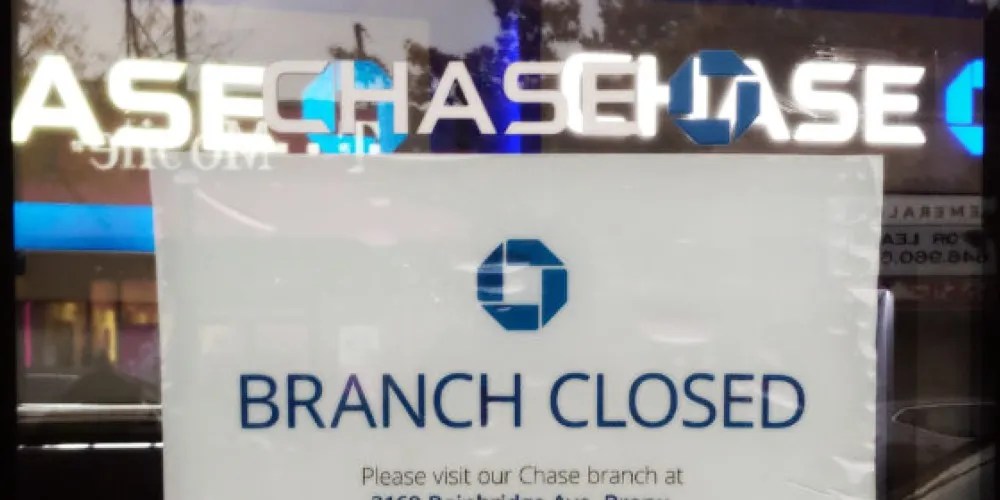 JPMorgan Chase to Shut Down Nearly 160 Bank Branches Across the U.S