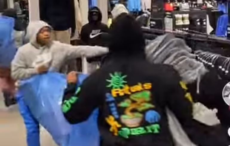 LAWLESSNESS WILL INCREASE: Shocking moment mob of up to 17 teens ransack Nike store in Los Angeles, steal $12k worth of&nbsp;goods