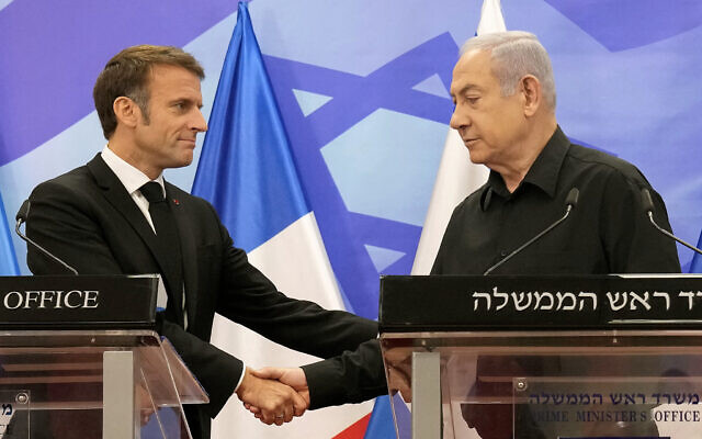 Speaking with Netanyahu, Macron says ‘too many civilian losses’ in&nbsp;Gaza