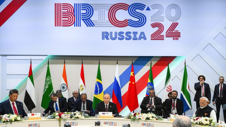 Putin meets with Iranian President Pezeshkian at BRICS&nbsp;Summit