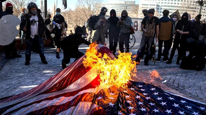 Trump says American flag burners will be ‘immediately arrested’ under executive&nbsp;order