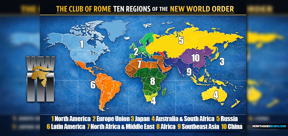 ‘US president Donald Trump is working furiously to create Region 1 from the Club of Rome 10 Kingdoms map, will he be able to do it before the end times clock runs&nbsp;out?
