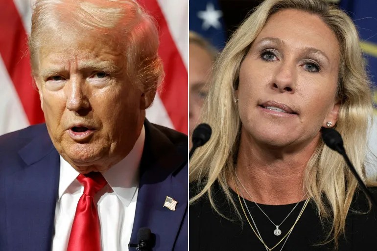 Former Rep. Marjorie Taylor Greene (R-Ga.) said President Trump’s Make American Great Again slogan was a “lie,” saying his first year back in office was focused on obliging wealthy&nbsp;supporters.