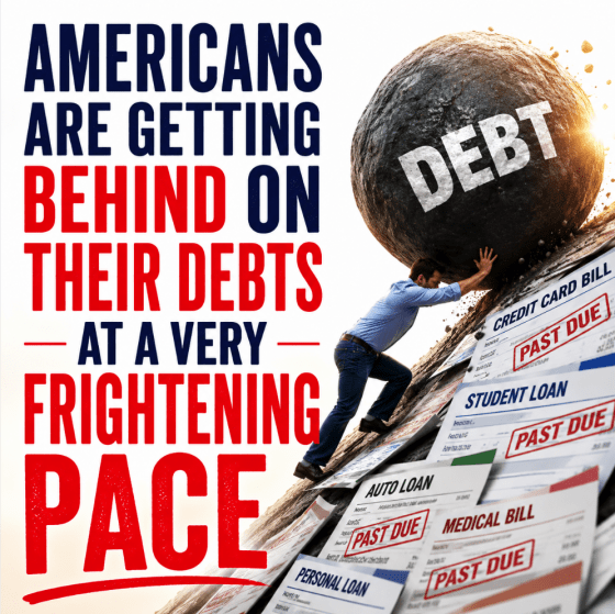 Americans Are Getting Behind On Their Debts At A Very Frightening&nbsp;Pace