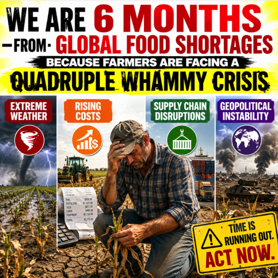 We Are 6 Months From Global Food Shortages Because Farmers Are Facing A Quadruple Whammy&nbsp;Crisis