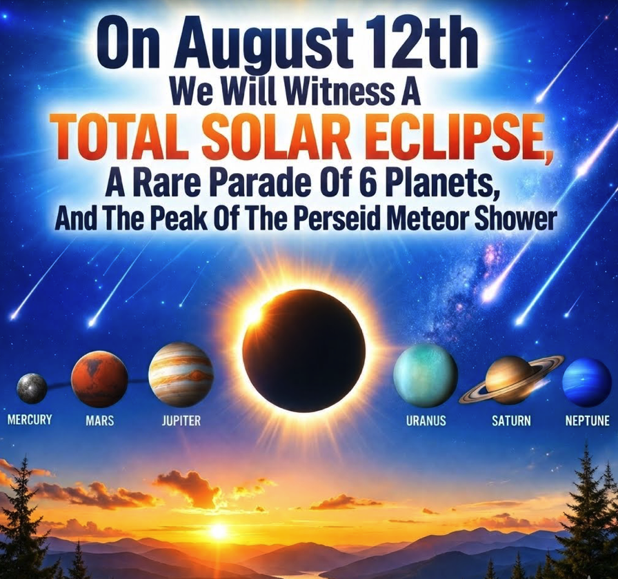 On August 12th We Will Witness A Total Solar Eclipse, A Rare Parade Of 6 Planets, And The Peak Of The Perseid Meteor&nbsp;Shower