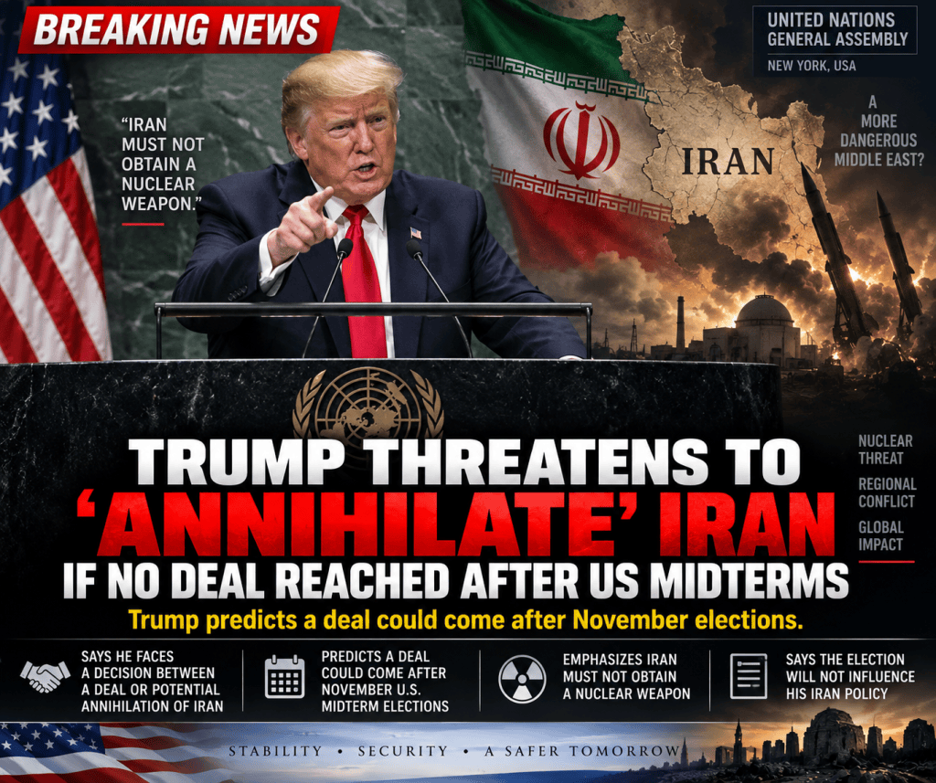 Trump threatens to ‘annihilate’ Iran if no deal reached after US&nbsp;midterms