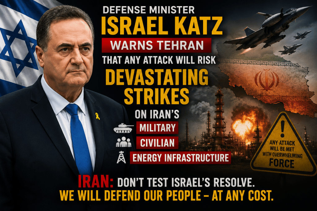 Katz to Iran: Attack Israel, we’ll send you back to the Stone&nbsp;Age