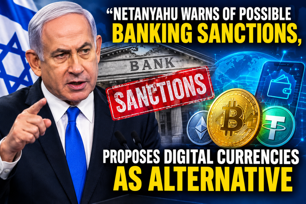 Netanyahu warns of possible banking sanctions, proposes digital currencies as&nbsp;alternative