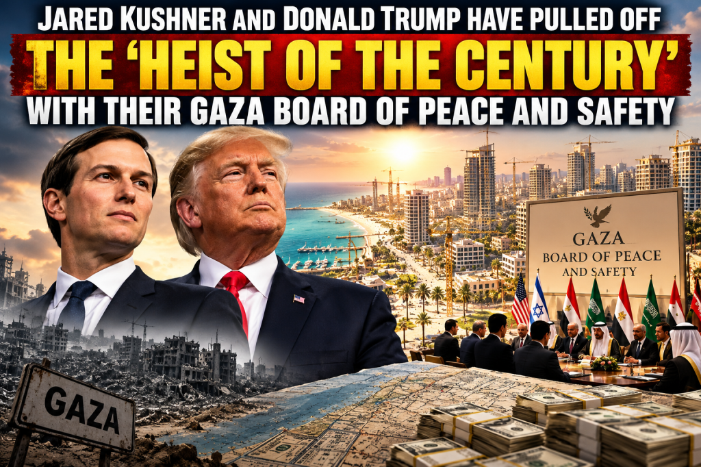 Jared Kushner And Donald Trump Have Pulled Off The ‘Heist Of The Century’ With Their Gaza Board Of Peace And&nbsp;Safety